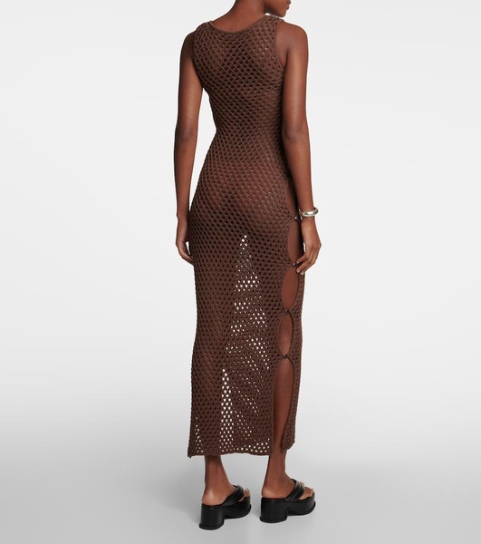 Aline cutout crochet midi dress