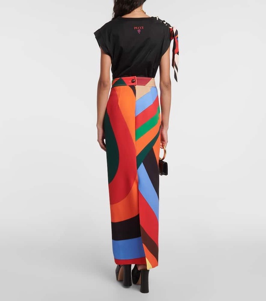 Iride crepe maxi skirt 