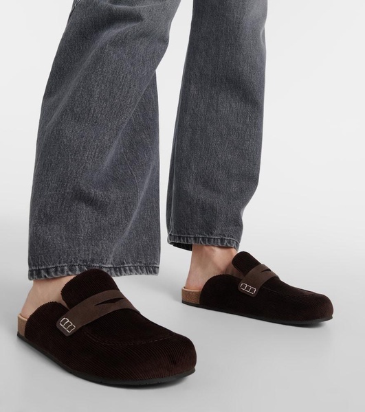 Corduroy mules