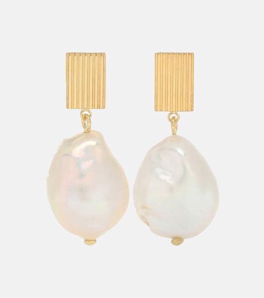 Barroco 9kt gold and pearl earrings