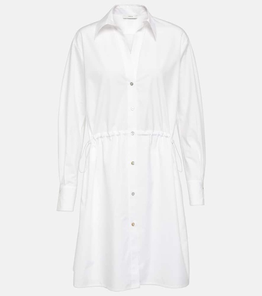 Ruched cotton shirtdress