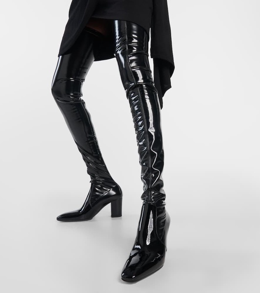 Betty vinyl over-the-knee boots 