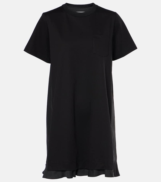 Layered cotton T-shirt dress