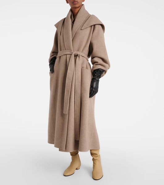 Laguna cashmere flannel wrap coat