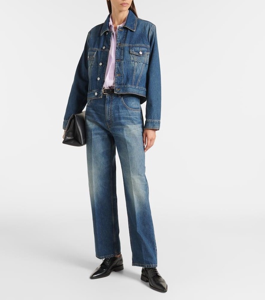 Low-rise straight jeans