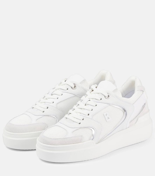 Hollywood 29A leather-trimmed mesh sneakers