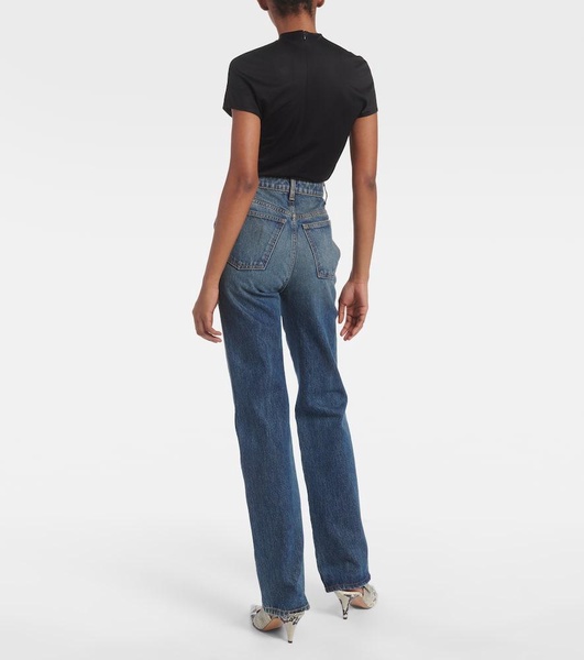 Danielle high-rise straight jeans