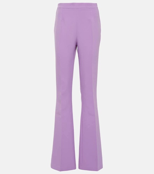 Alexa high-rise flared crêpe pants