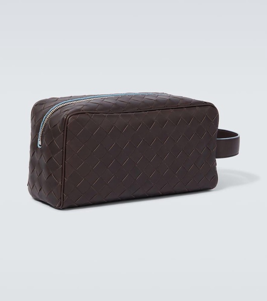 Intrecciato leather toiletry bag 