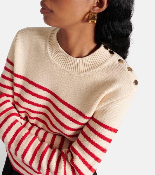 Oz striped cotton and cashmere sweater