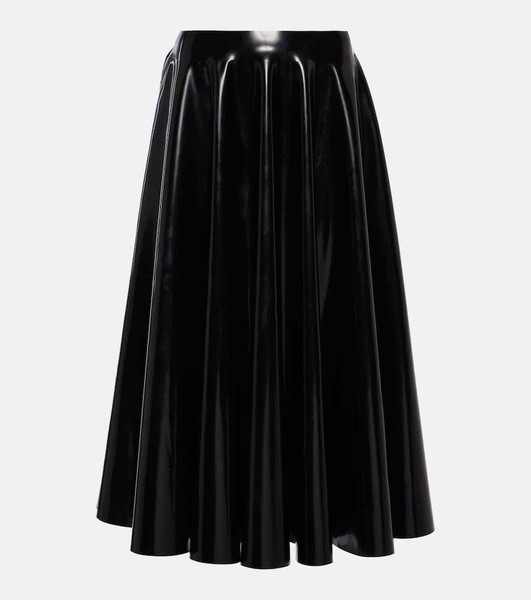 Latex midi skirt