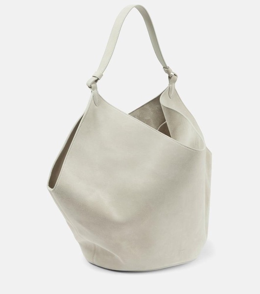 Lotus Medium suede tote bag