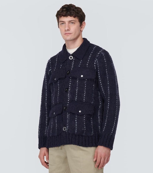 Wool-blend blouson jacket