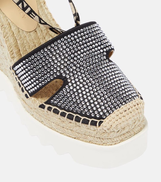 Embellished espadrille wedges