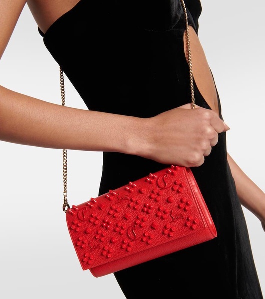 Paloma embellished leather clutch