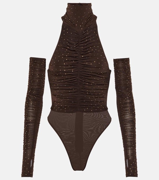 Arlie embellished halterneck bodysuit