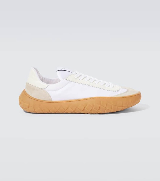 Suede-trimmed sneakers