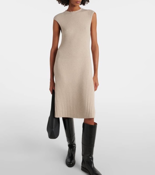 Cervatto ribbed-knit cashmere midi dress