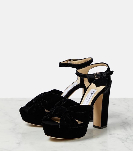 Heloise 120 velvet platform sandals