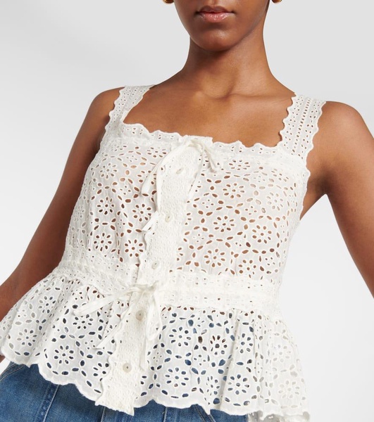 Evert broderie anglaise cotton top