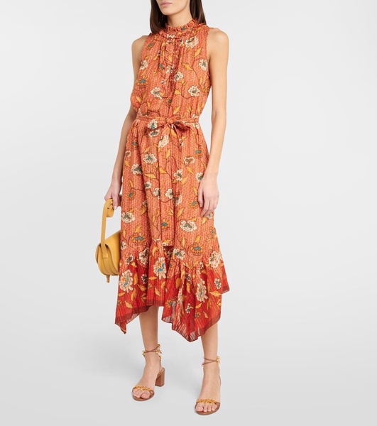 Beverly floral cotton-blend midi dress