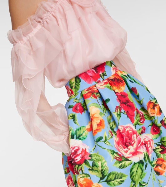 Floral midi skirt