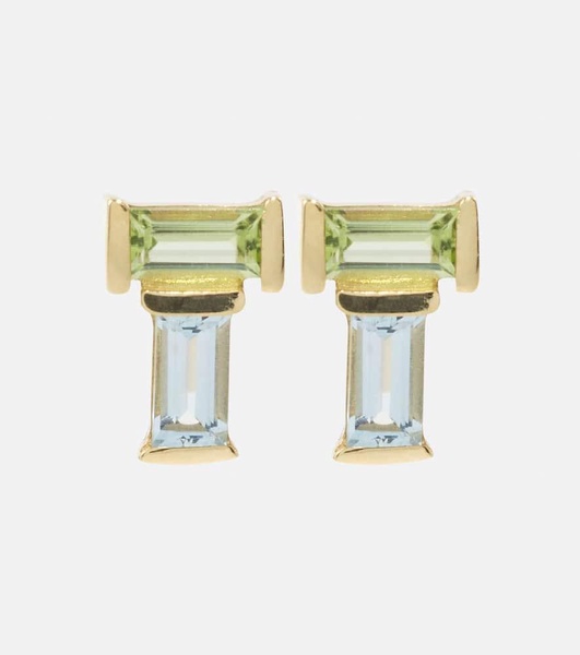 Tu Y Yo 9kt gold earrings with gemstones