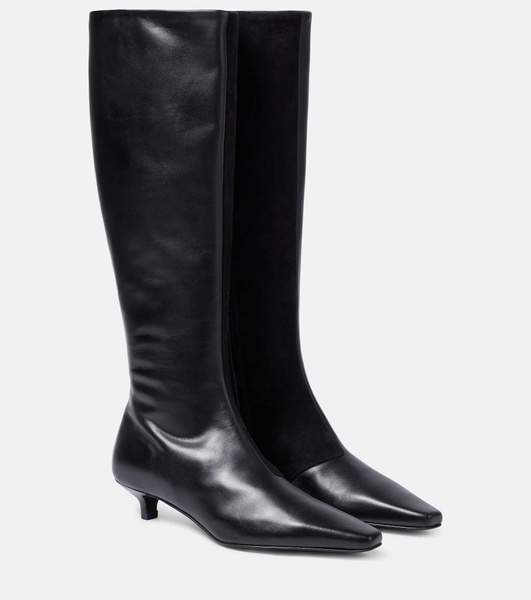 Leather knee-high boots