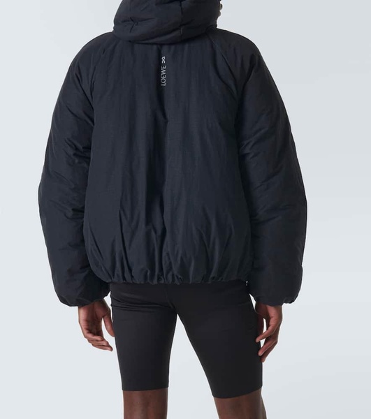 x On technical puffer jacket