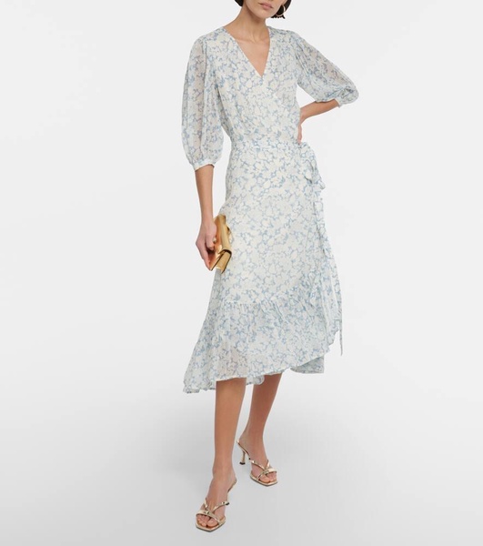 Floral georgette wrap dress