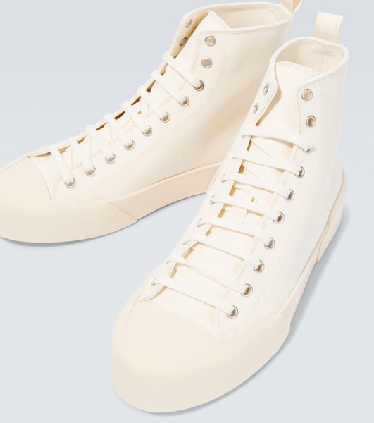 High-top canvas sneakers