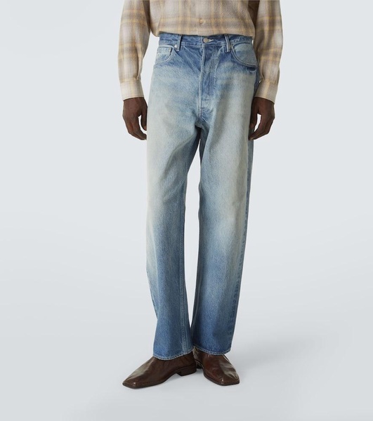 Faded wide-leg jeans