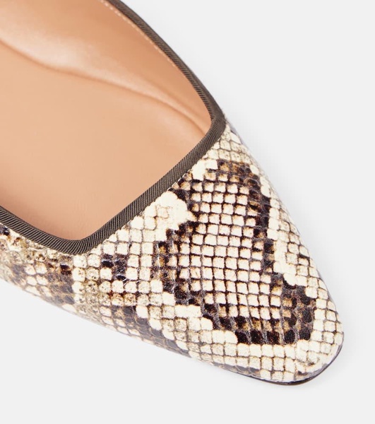 Maya Flay snake-effect leather ballet flats