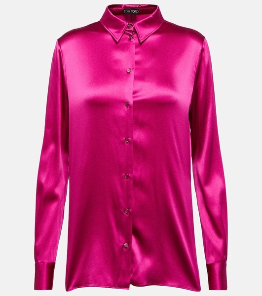 Silk-blend blouse