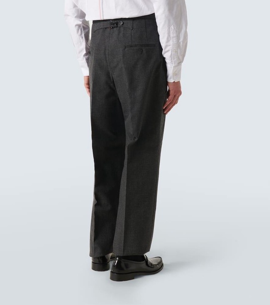 Virgin wool wide-leg pants