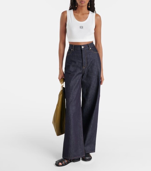 High-rise wide-leg jeans