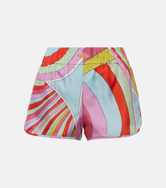 Iride silk twill shorts