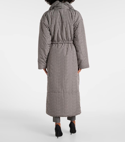 Sleeping Bag houndstooth wrap coat