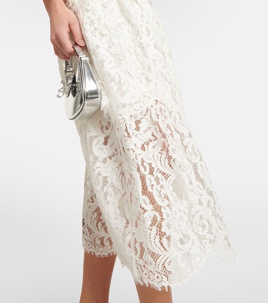 Embellished lace midi dress