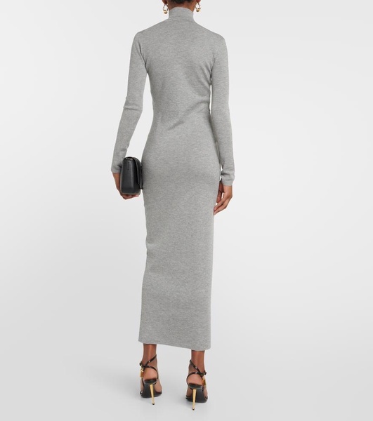 Cashmere and silk turtleneck dress