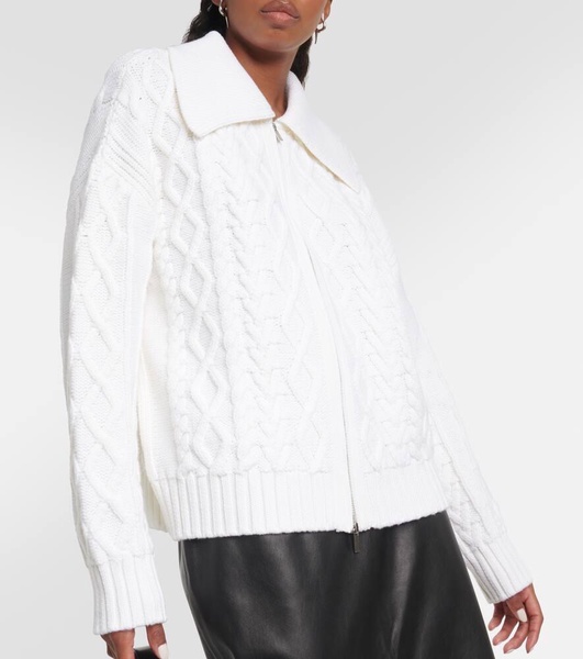 White Label cable-knit wool cardigan