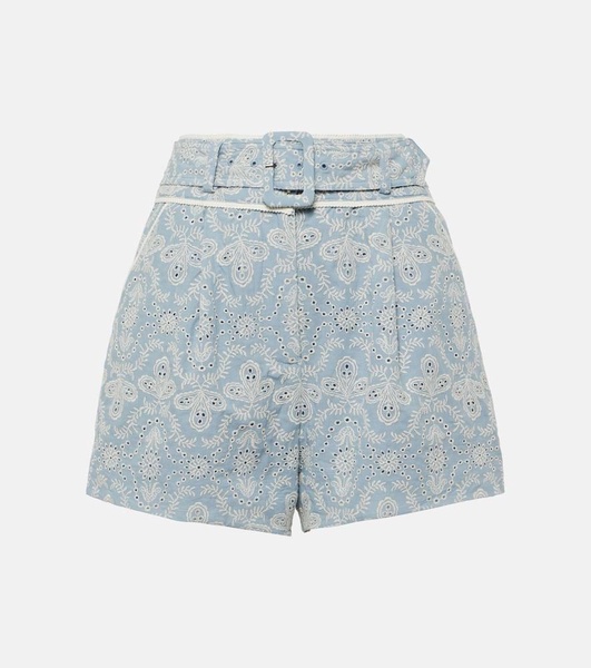 Hobbes high-rise cotton shorts