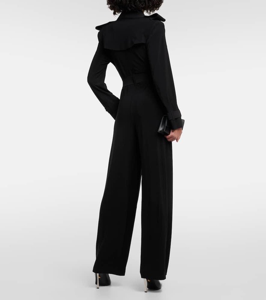 Belted jersey jumpsuit