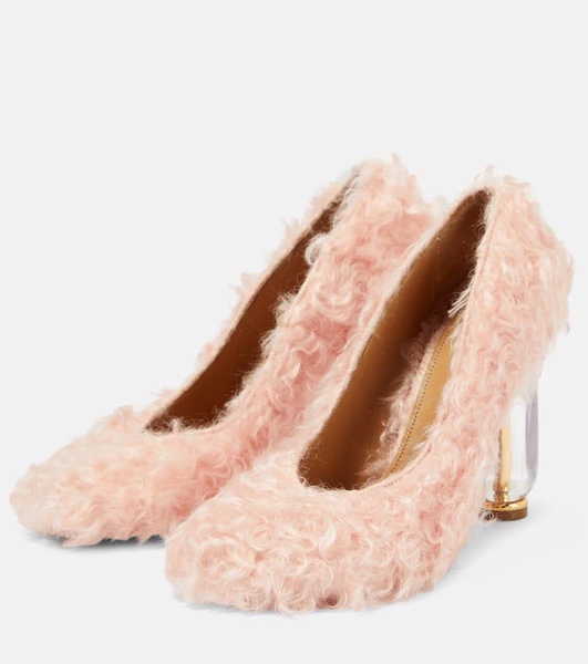 Faux fur pumps 