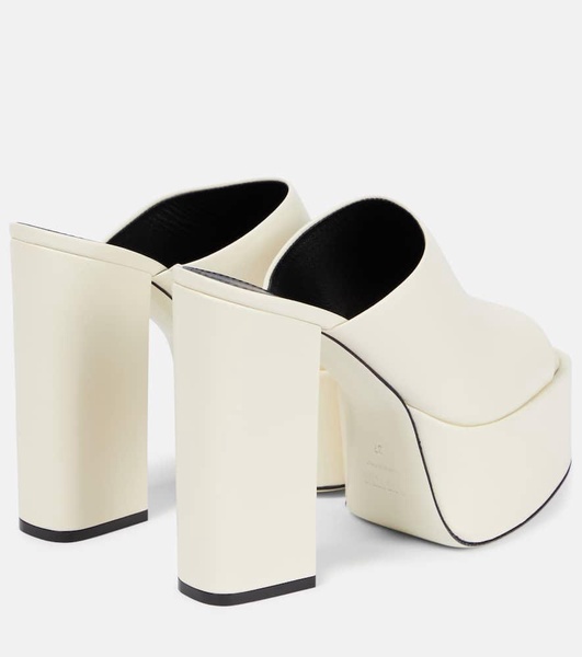 Sasha leather platform mules