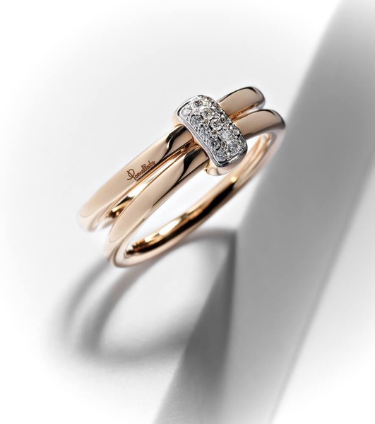 Pomellato Together 18kt rose gold ring with diamonds