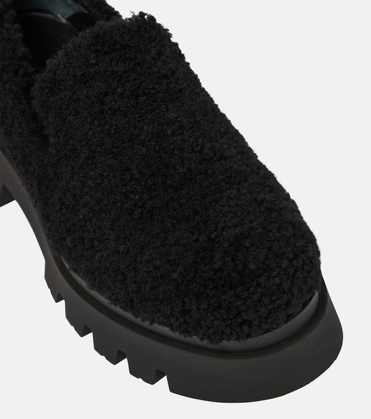 Furry Chic shearling platform loafers