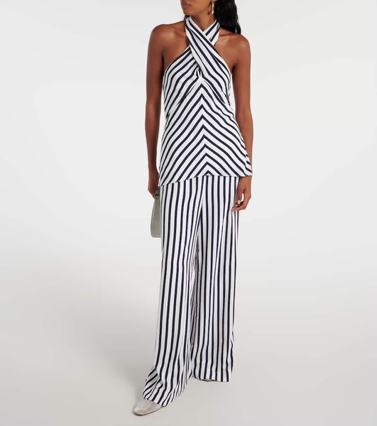 Dawn striped halterneck top