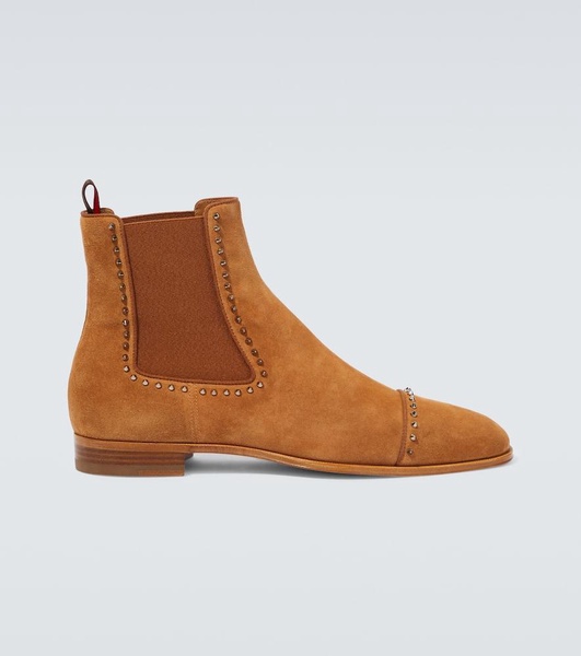 Spiked Suede Chelsea Boots