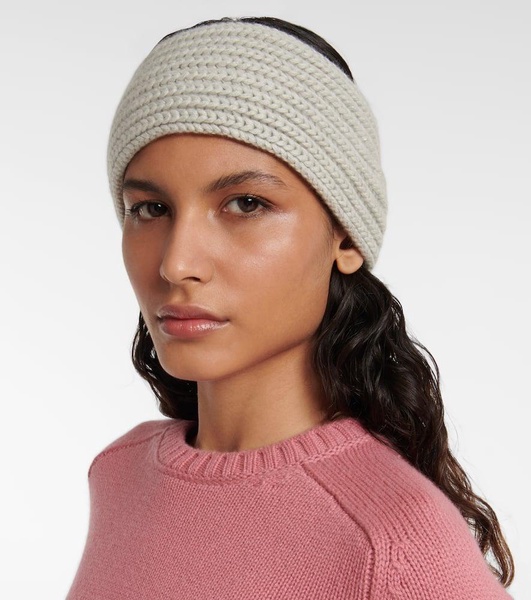 Ribbed-knit cashmere-blend headband